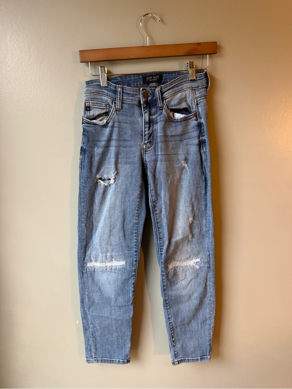 Judy Blue Distressed Light Wash Skinny Jeans Women’s Size 1/25